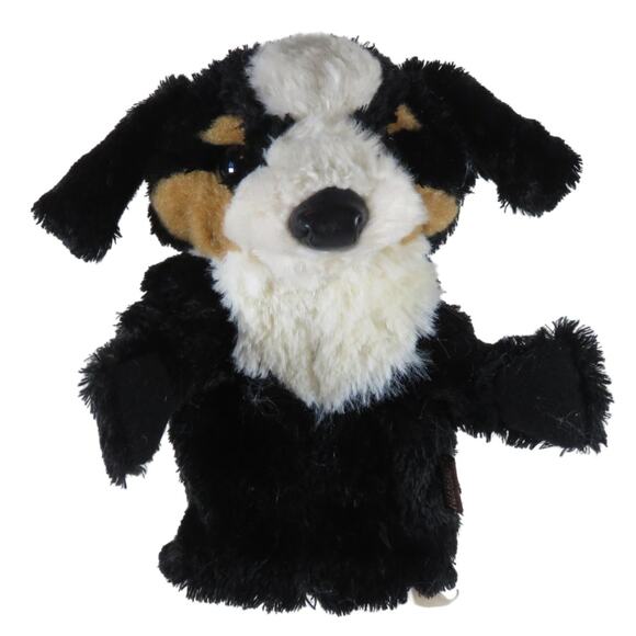 Folkmanis Black & Tan Dog Hand Puppet Plush 7" x 5"  #13FM004 Collectible - Picture 1 of 15